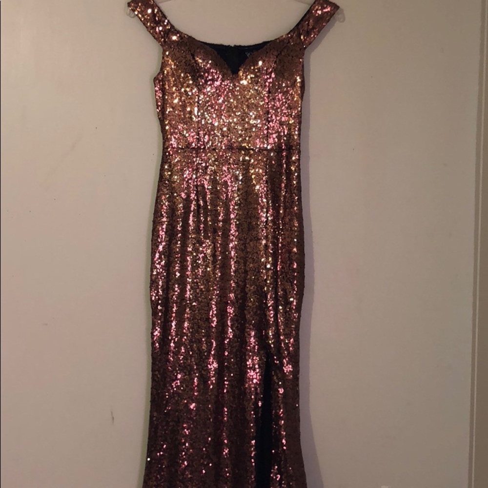 Long Rose-Gold Prom/etc. Dress